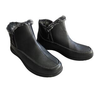 Totes Winter Rain Snow Boots Women's 8M Black Nylon Colette Ankle Style